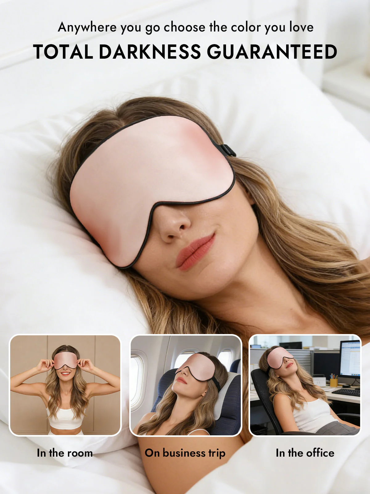 Pure Silk Elastic Band Sleep Eye Mask - Image 30