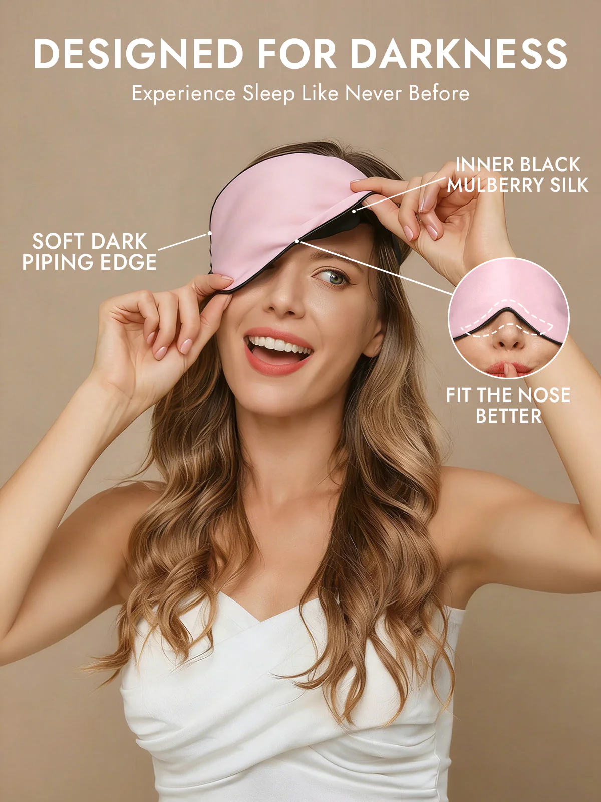 Pure Silk Elastic Band Sleep Eye Mask - Image 32