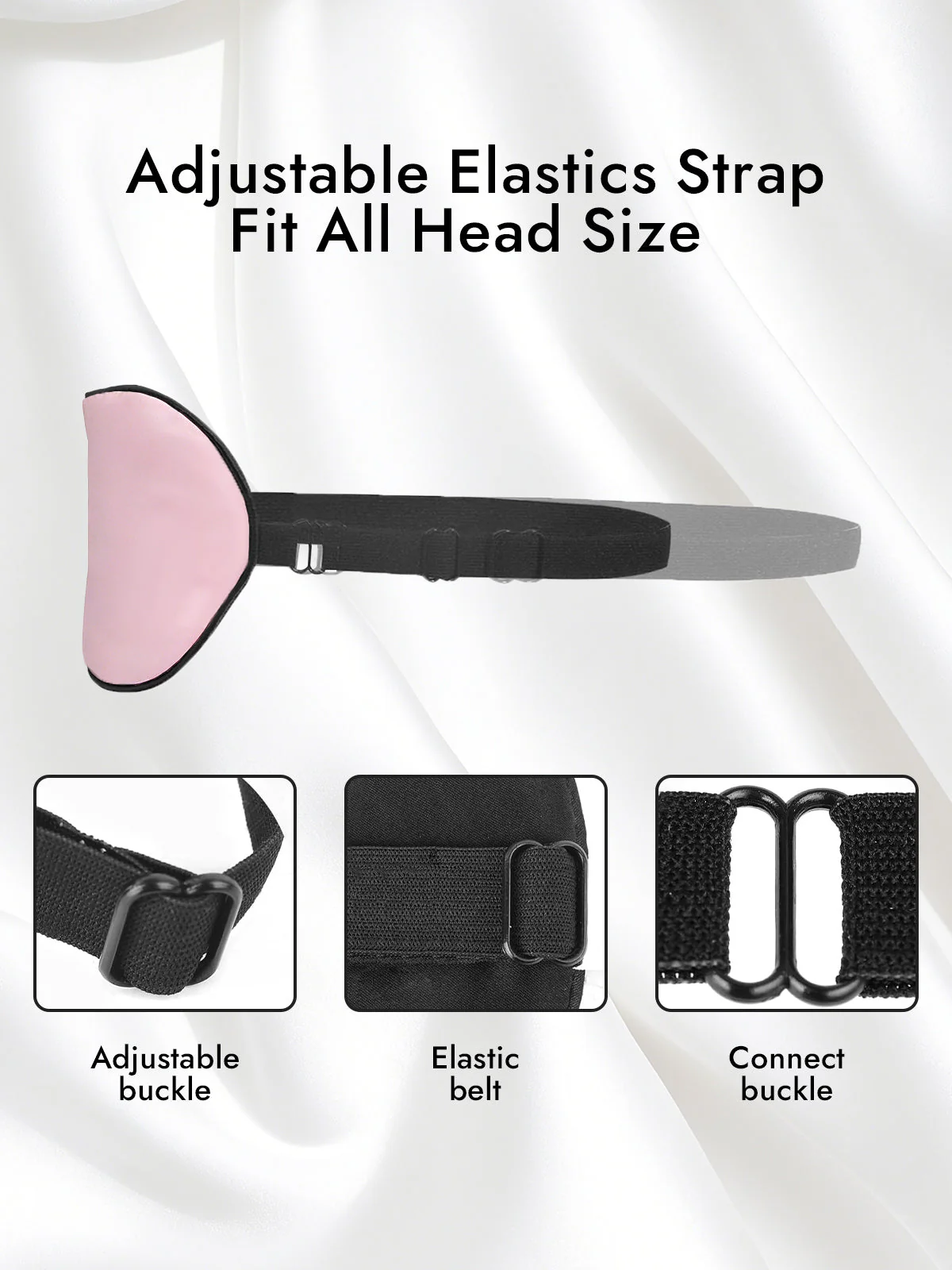 Pure Silk Elastic Band Sleep Eye Mask - Image 34