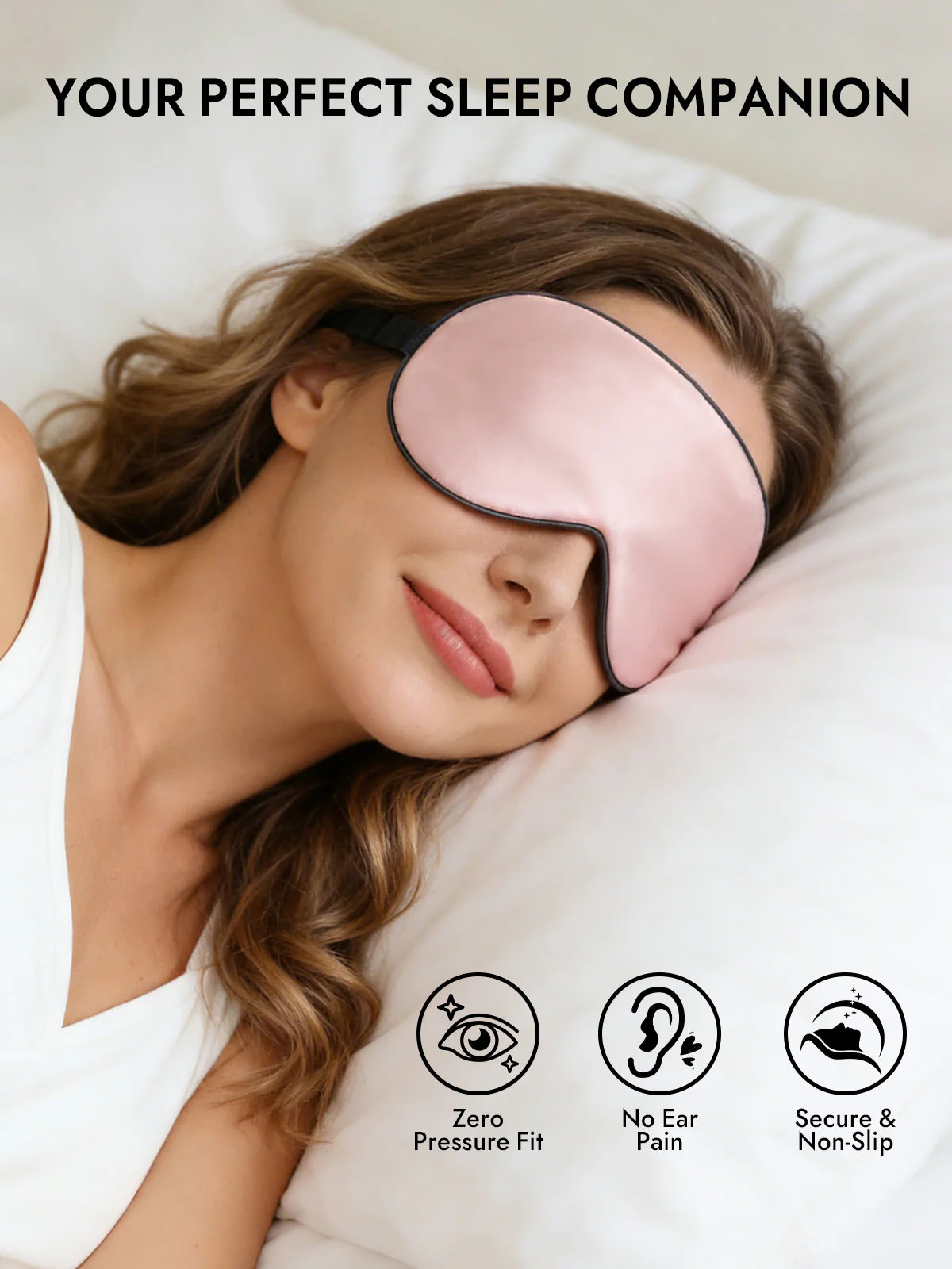 Pure Silk Elastic Band Sleep Eye Mask - Image 35