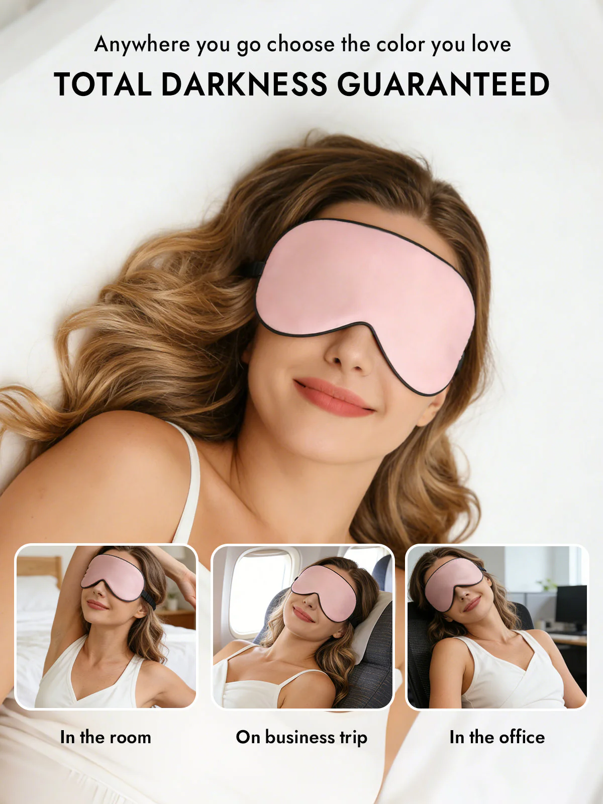 Pure Silk Elastic Band Sleep Eye Mask - Image 36