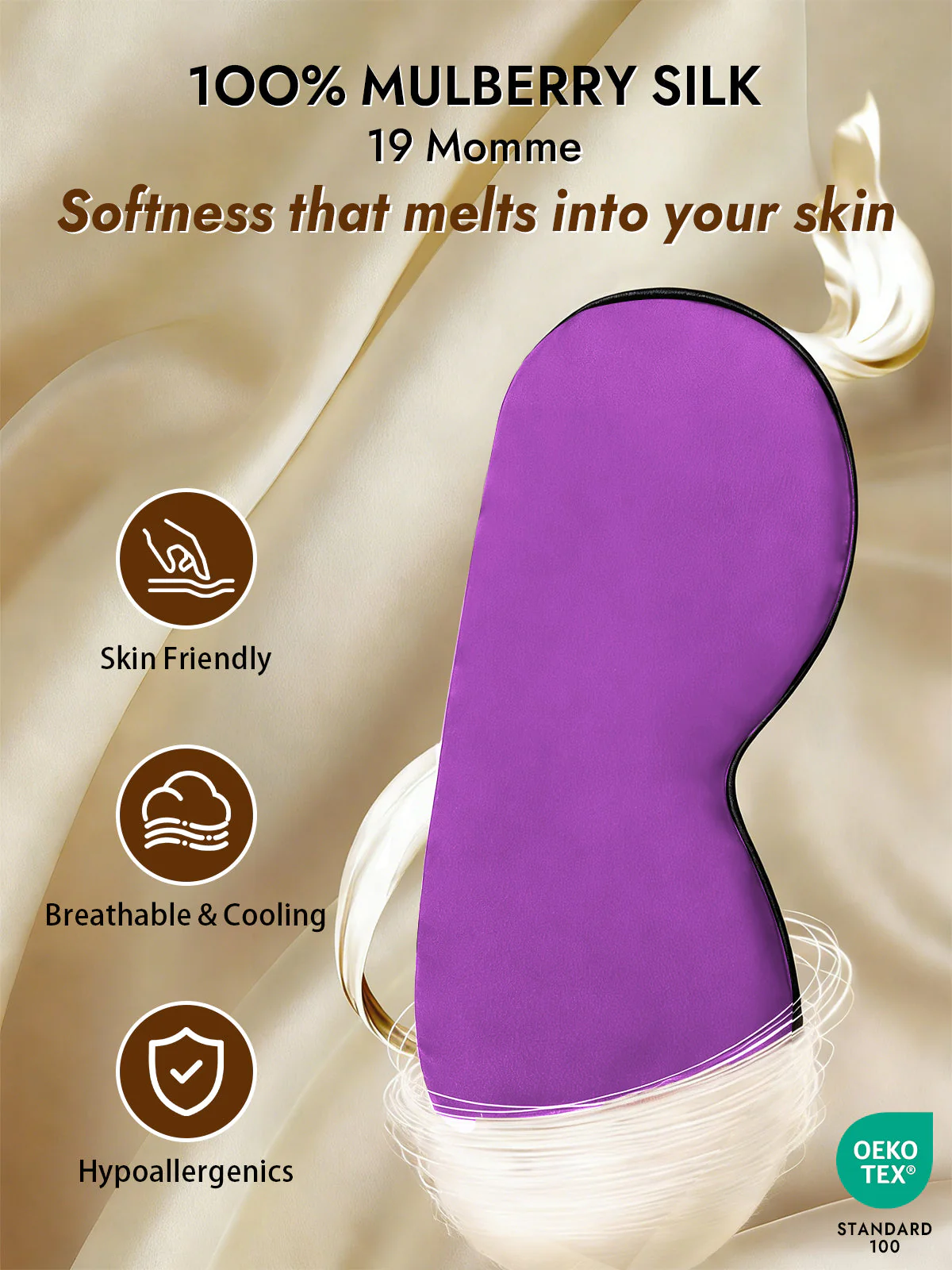 Pure Silk Elastic Band Sleep Eye Mask - Image 39