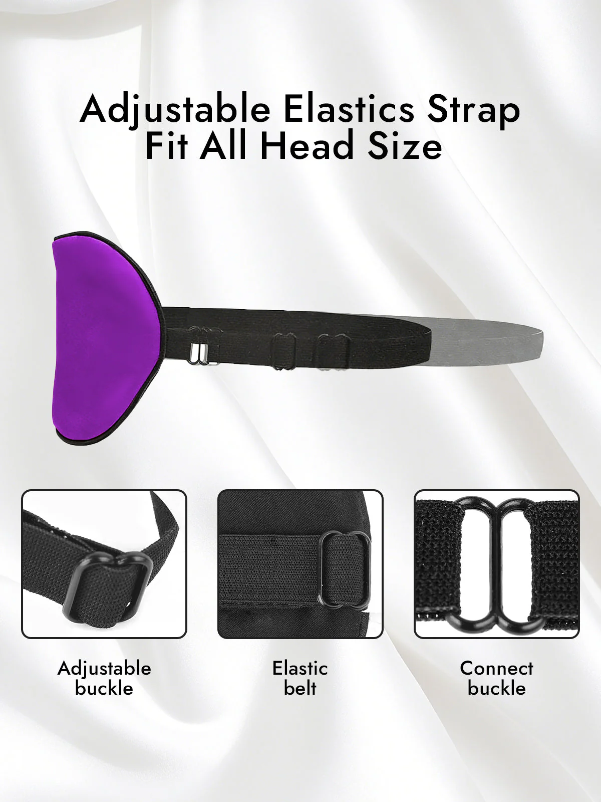 Pure Silk Elastic Band Sleep Eye Mask - Image 40