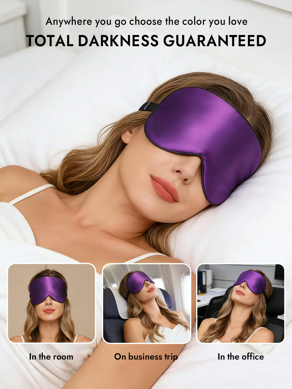 Pure Silk Elastic Band Sleep Eye Mask - Image 42