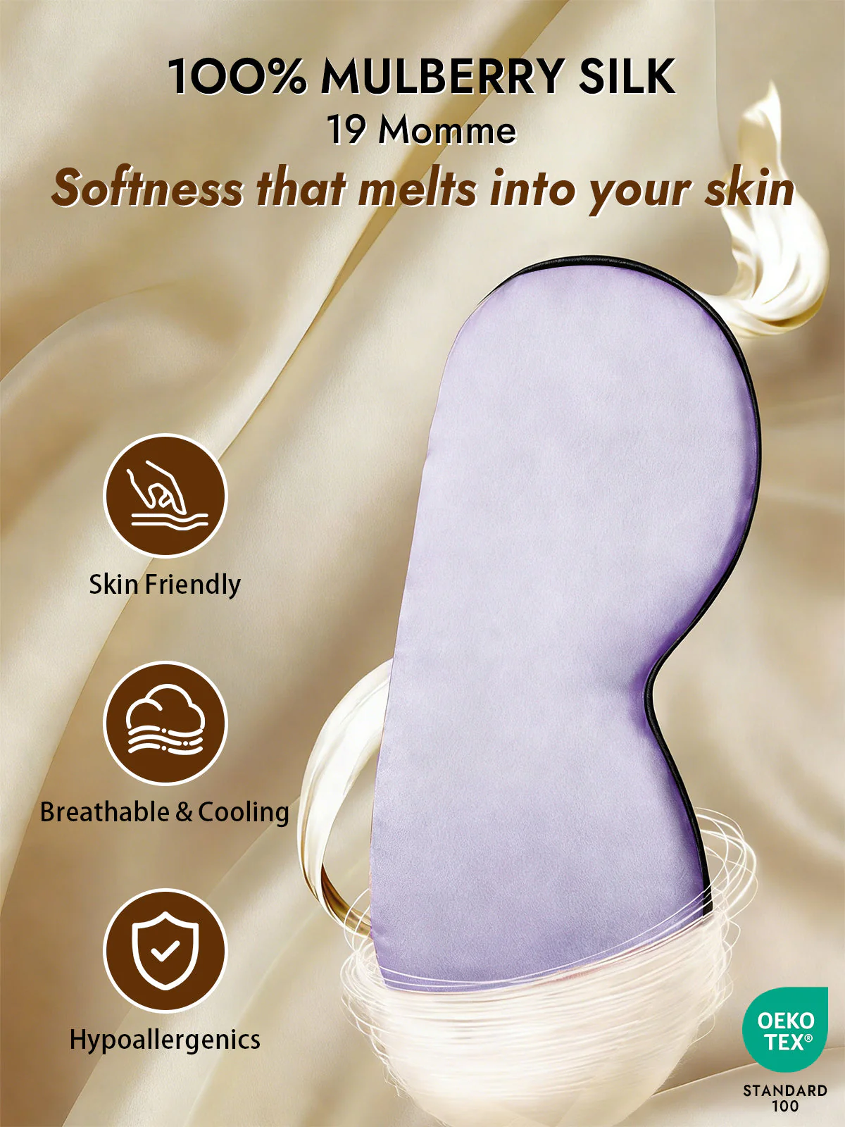 Pure Silk Elastic Band Sleep Eye Mask - Image 45