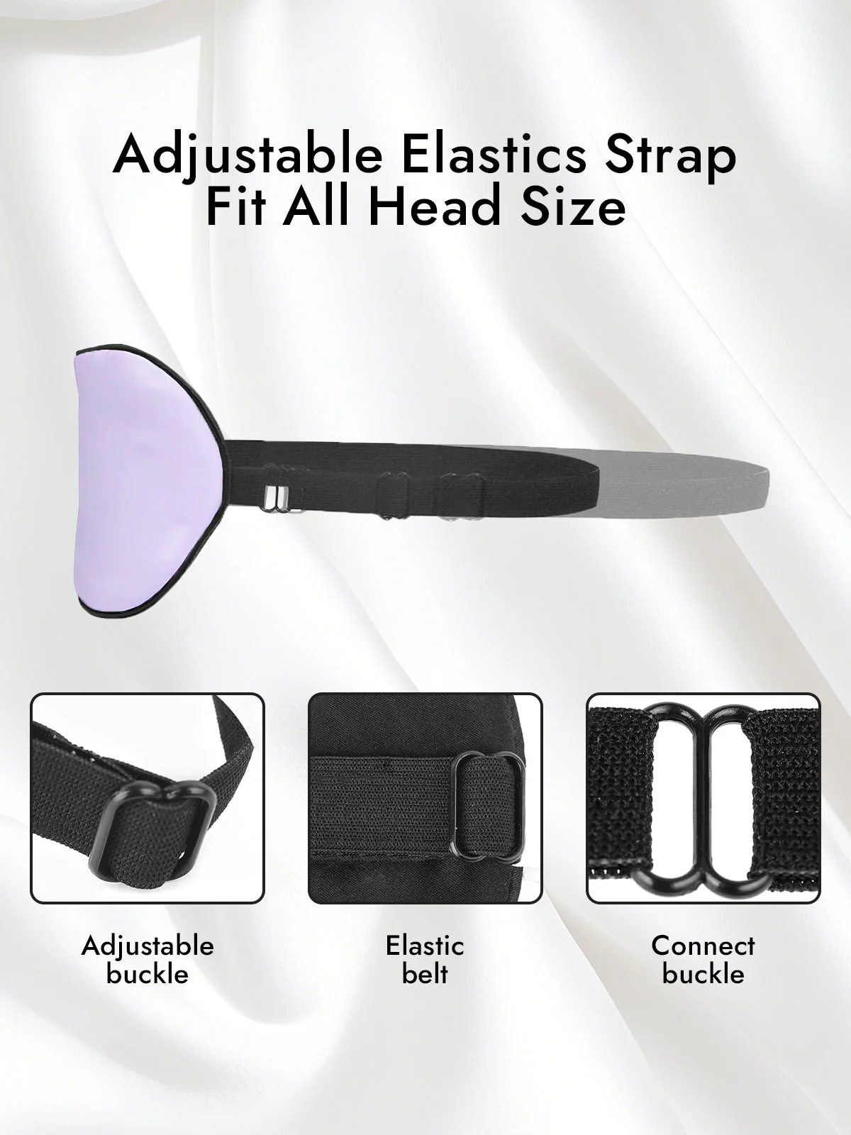 Pure Silk Elastic Band Sleep Eye Mask - Image 46