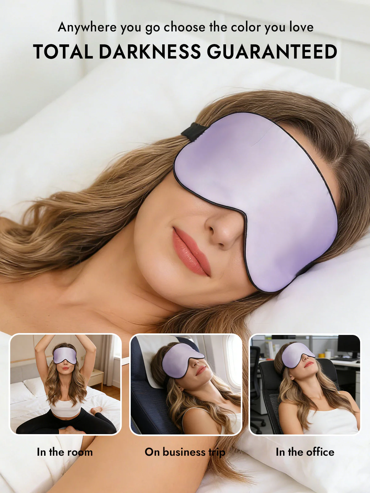 Pure Silk Elastic Band Sleep Eye Mask - Image 48