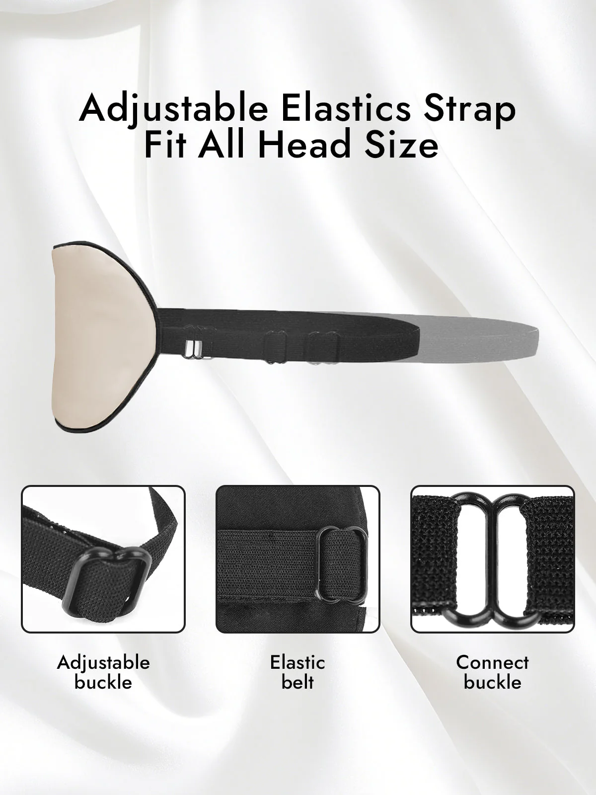 Pure Silk Elastic Band Sleep Eye Mask - Image 70