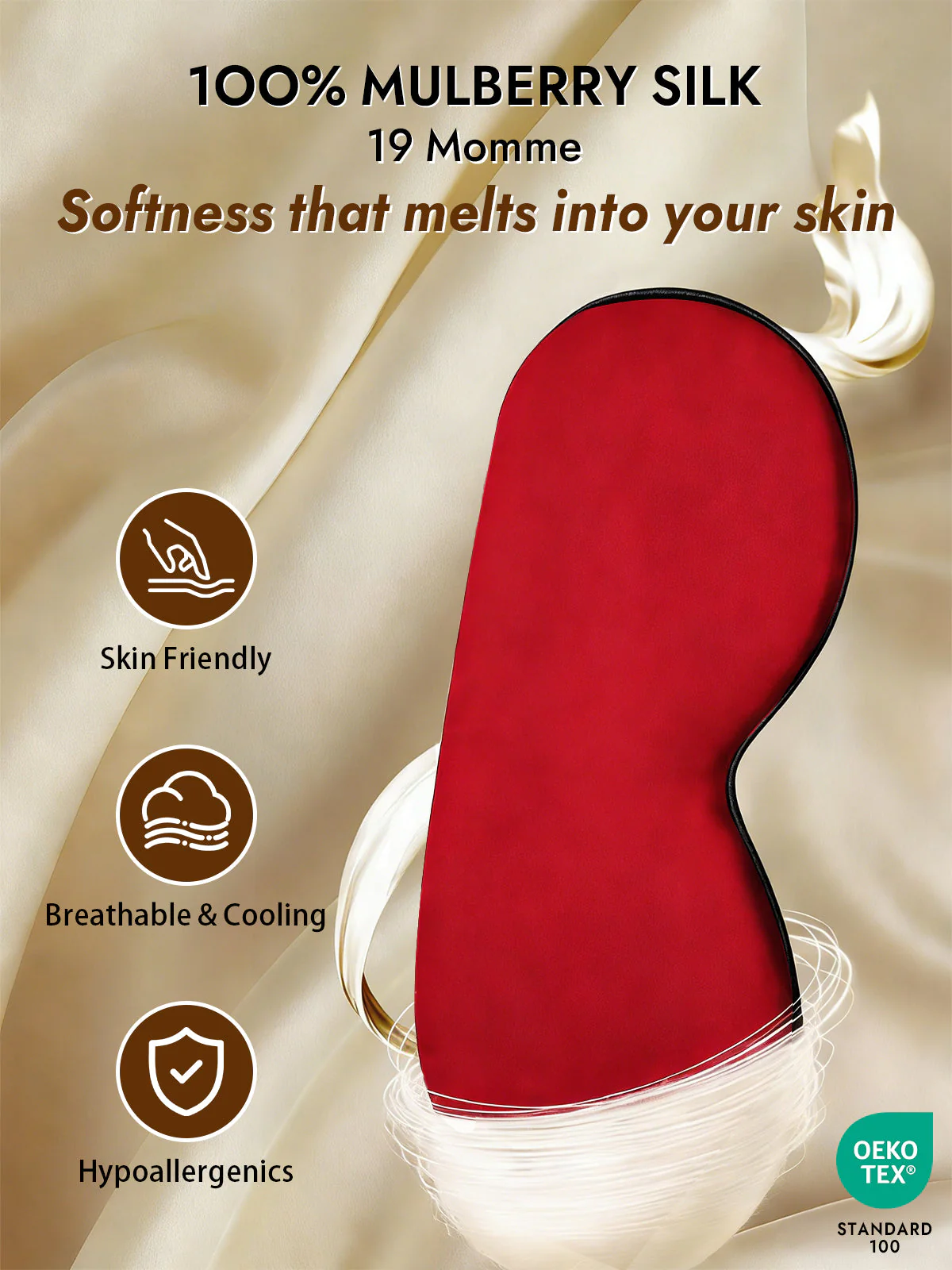 Pure Silk Elastic Band Sleep Eye Mask - Image 75