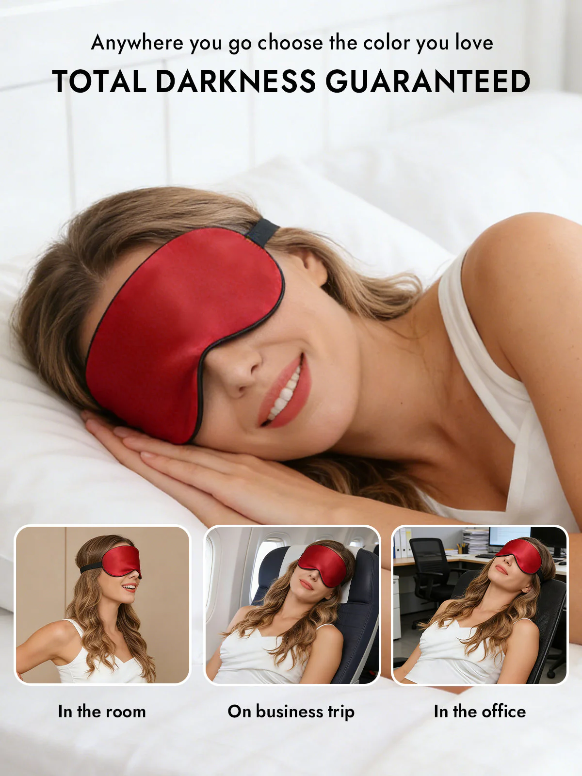 Pure Silk Elastic Band Sleep Eye Mask - Image 78
