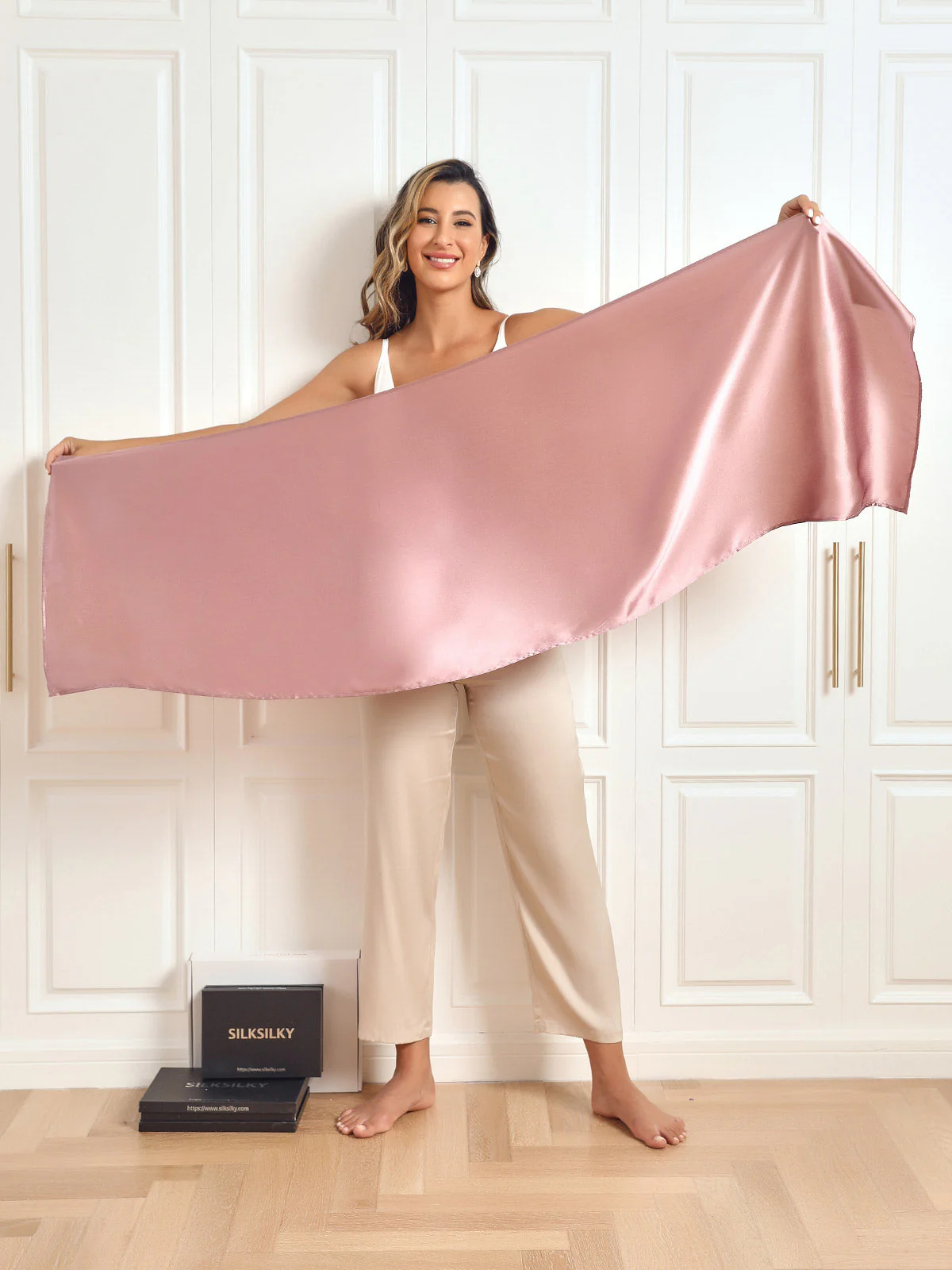 Pure Silk Long Scarf/Shawl 170x53cm/67 - Image 39