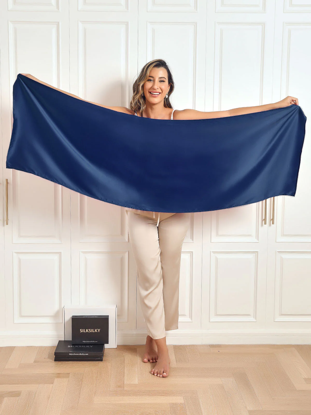 Pure Silk Long Scarf/Shawl 170x53cm/67 - Image 7