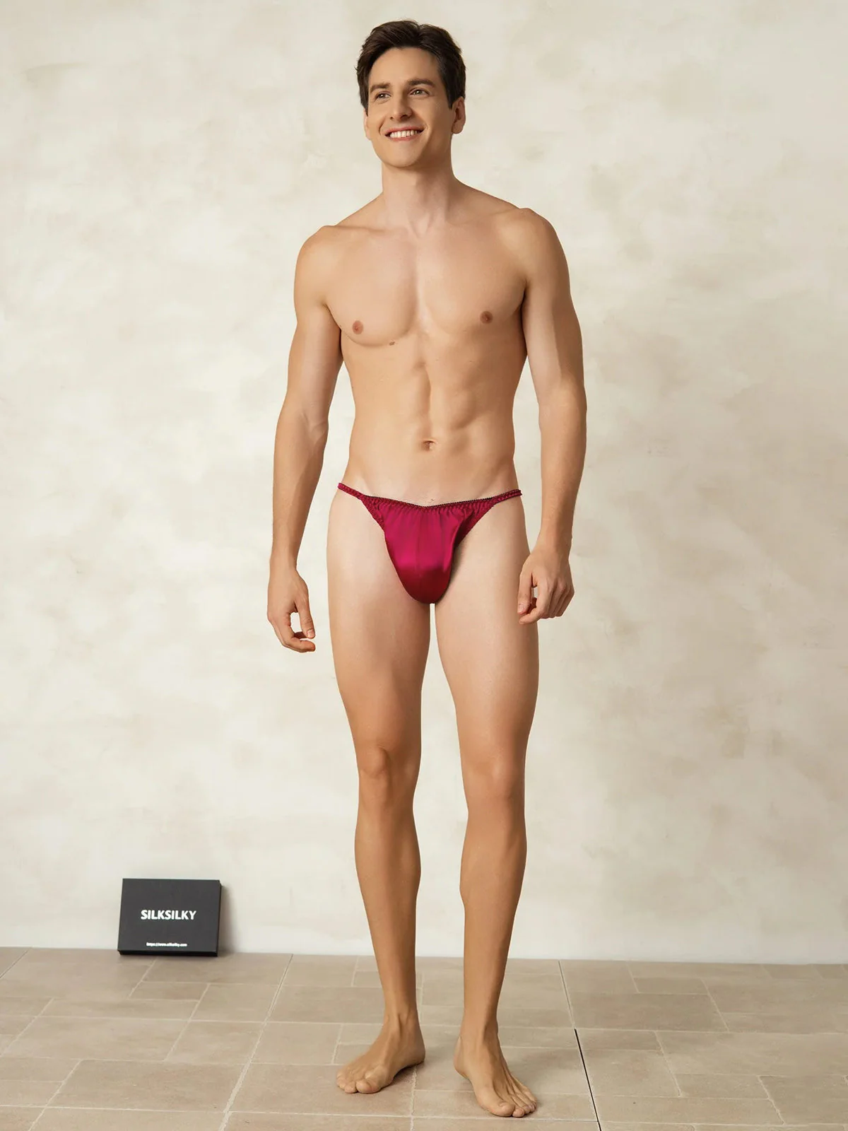 100% Mulberry Silk String Men's Underwear - Image 20