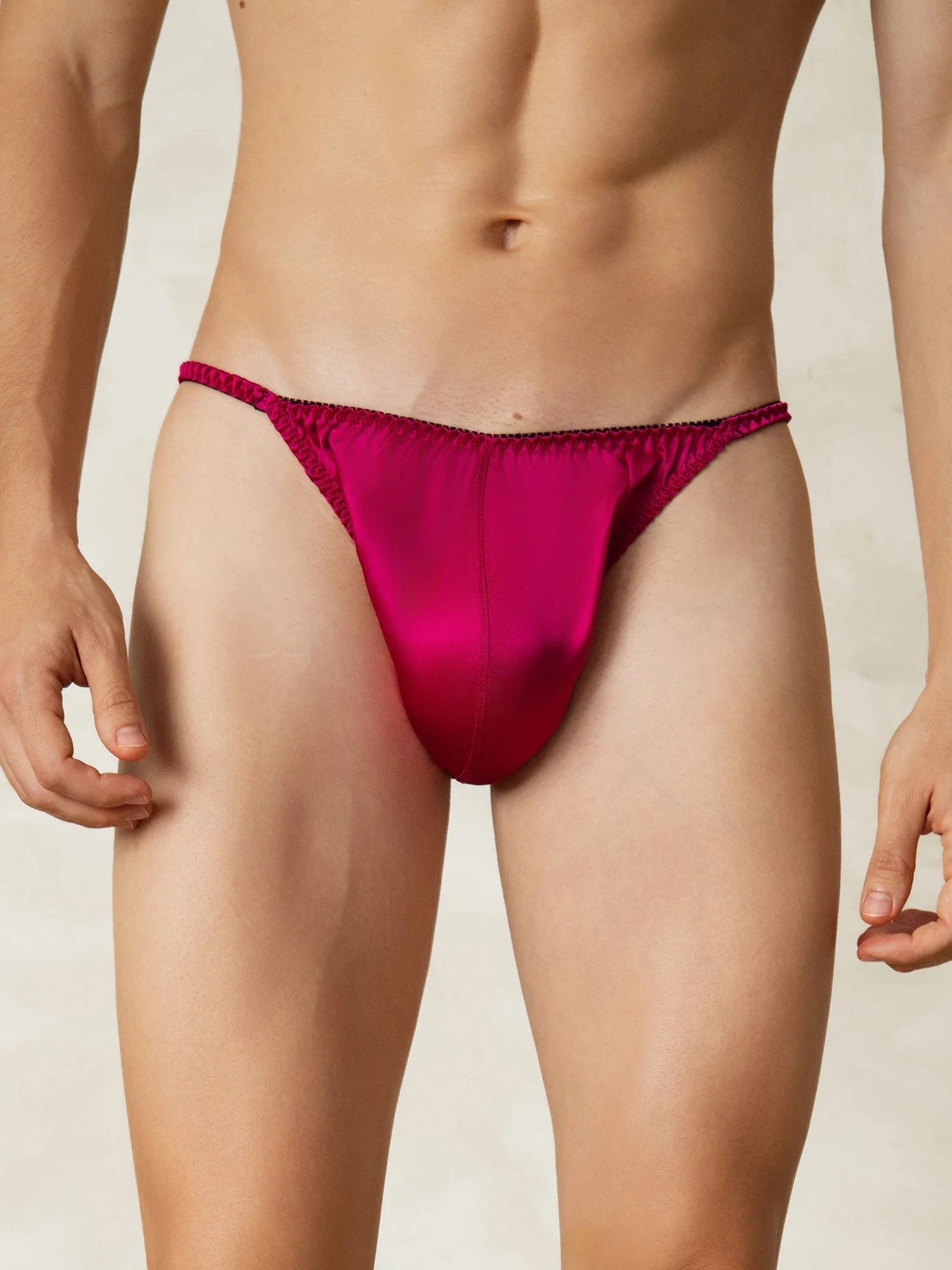 100% Mulberry Silk String Men's Underwear - Image 34