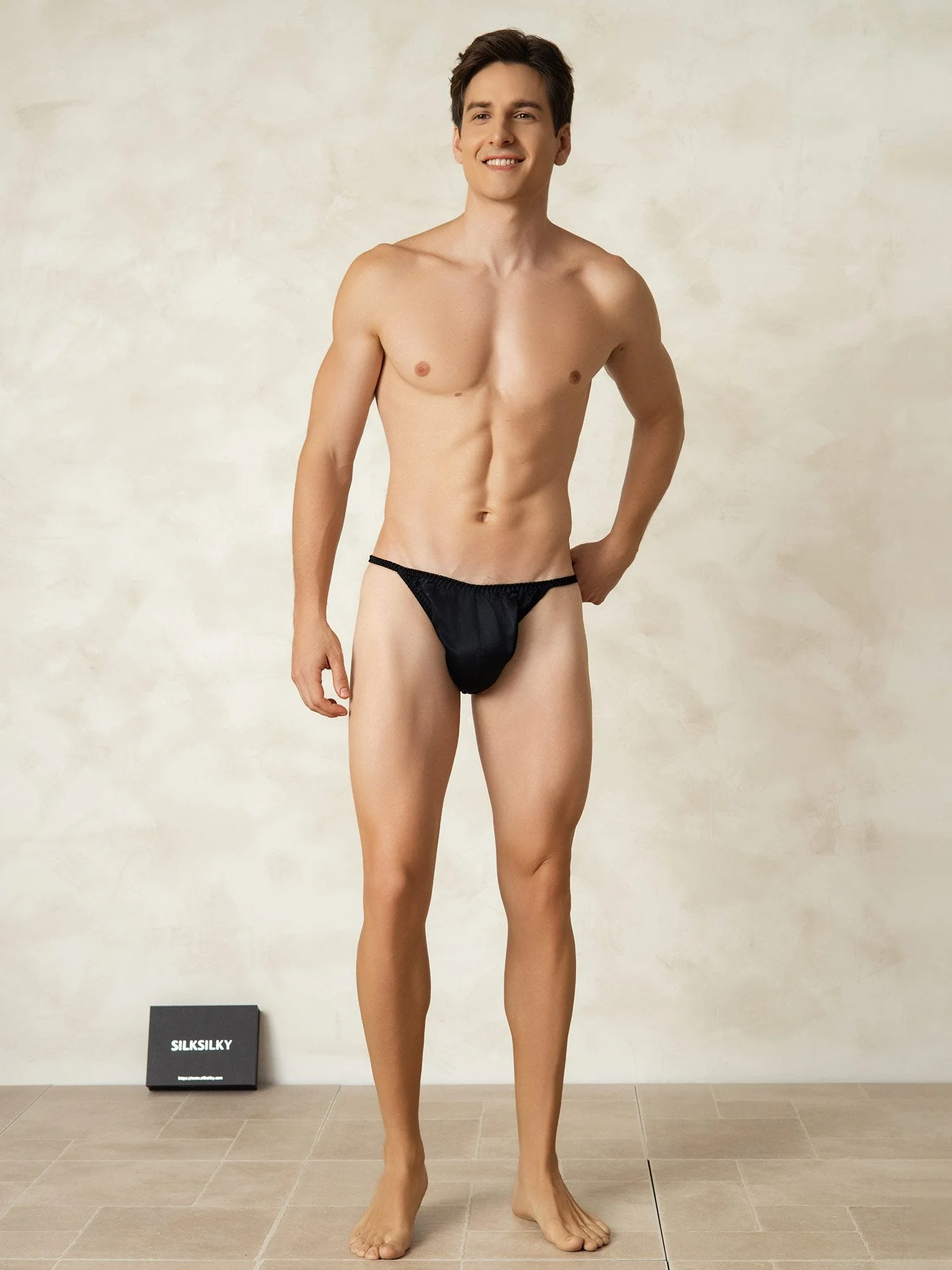 100% Mulberry Silk String Men's Underwear - Image 8