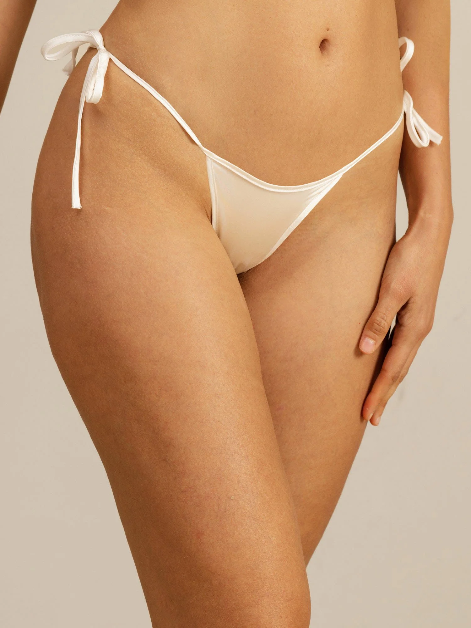 Pure Silk Tie-up Thong Sexy Bikini Panty - Image 18