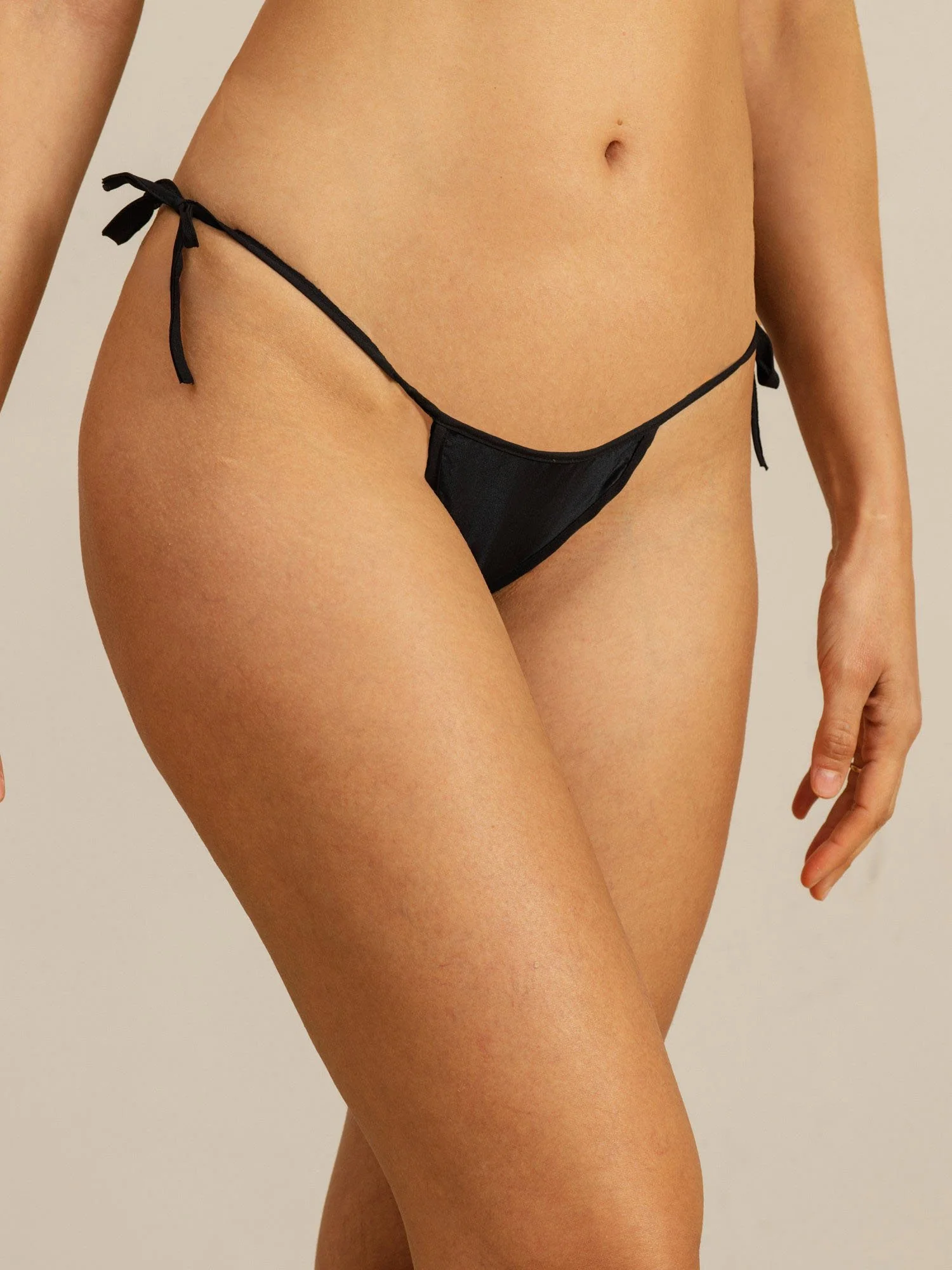 Pure Silk Tie-up Thong Sexy Bikini Panty - Image 5