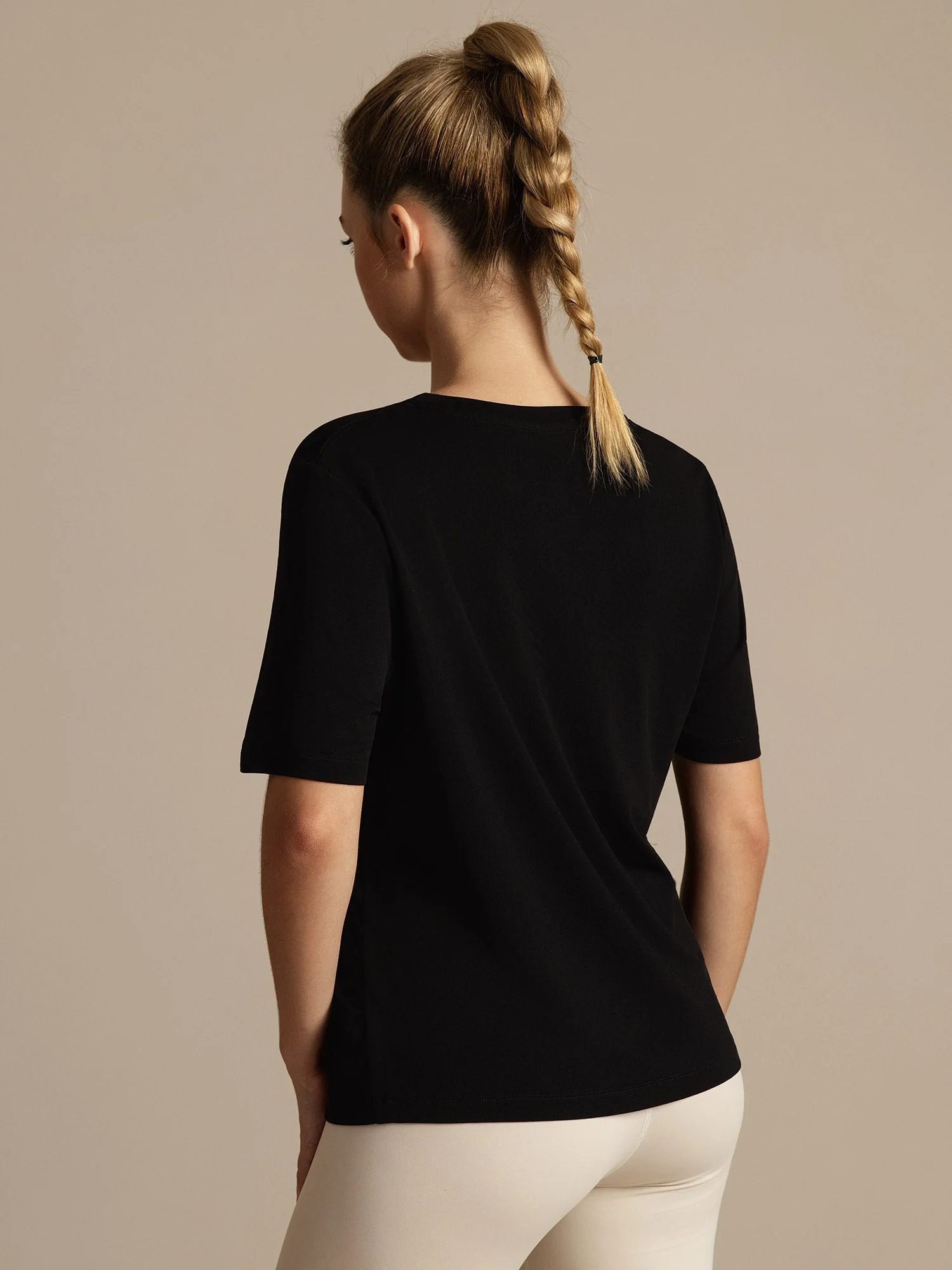 Pure Silk V-Neck Women's Half Sleeve Sport T-Shirt - Image 11