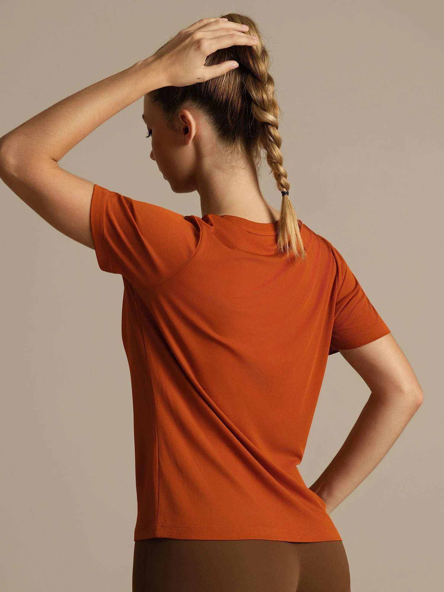 Pure Silk Women's V Neck Short-Sleeve Snag-Resistant Sport T-Shirt - Image 10