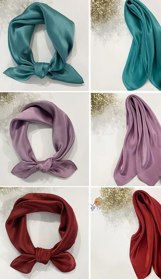 Pure Silk Square Scarf 53x53cm/21 - Image 13