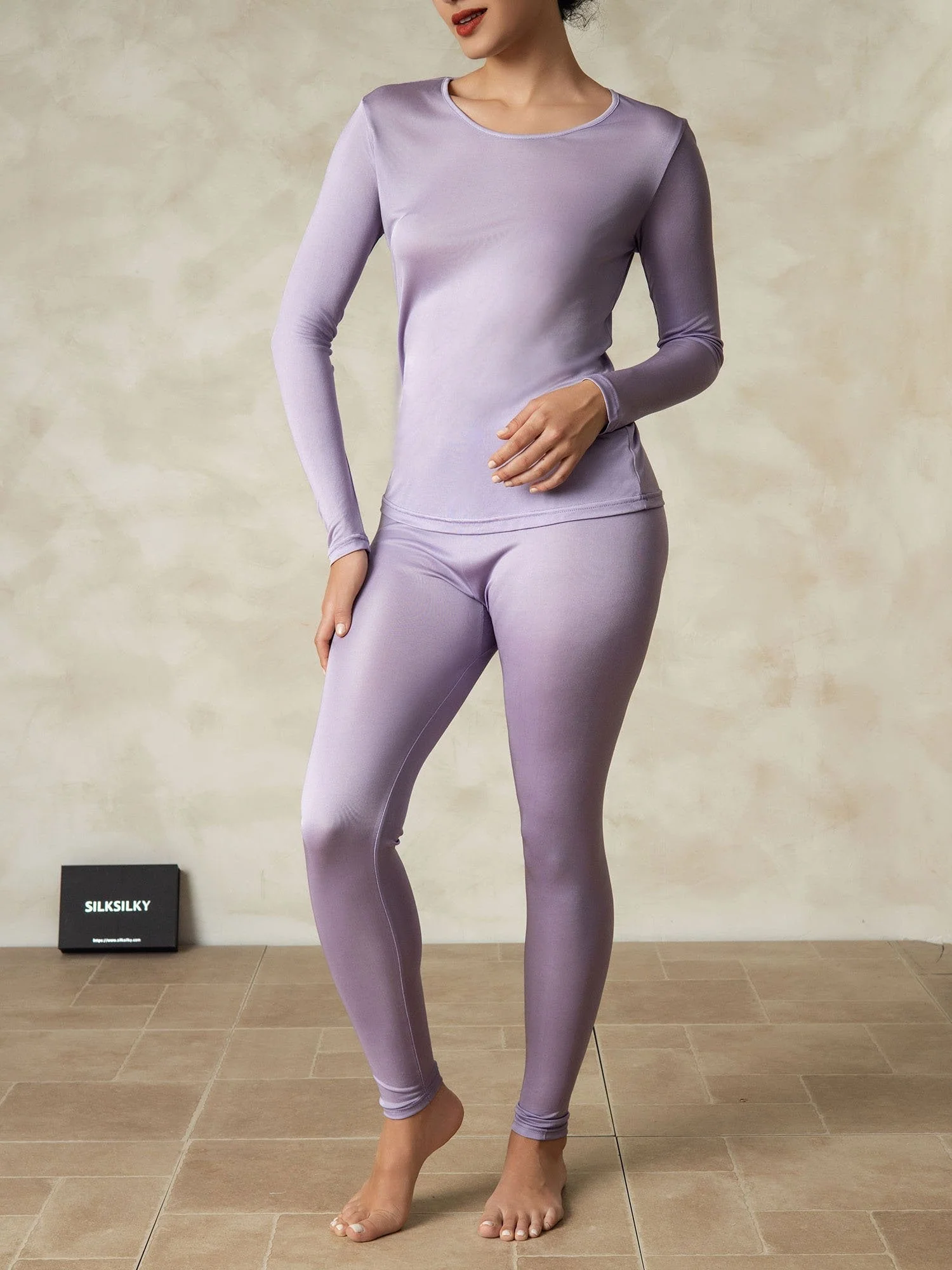 Women's Silk Jersey Long Sleeve Long Johns - Image 15