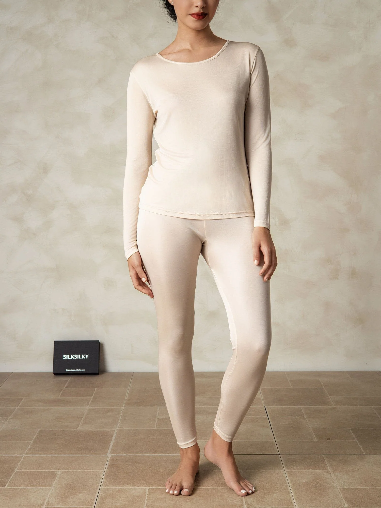 Women's Silk Jersey Long Sleeve Long Johns - Image 35