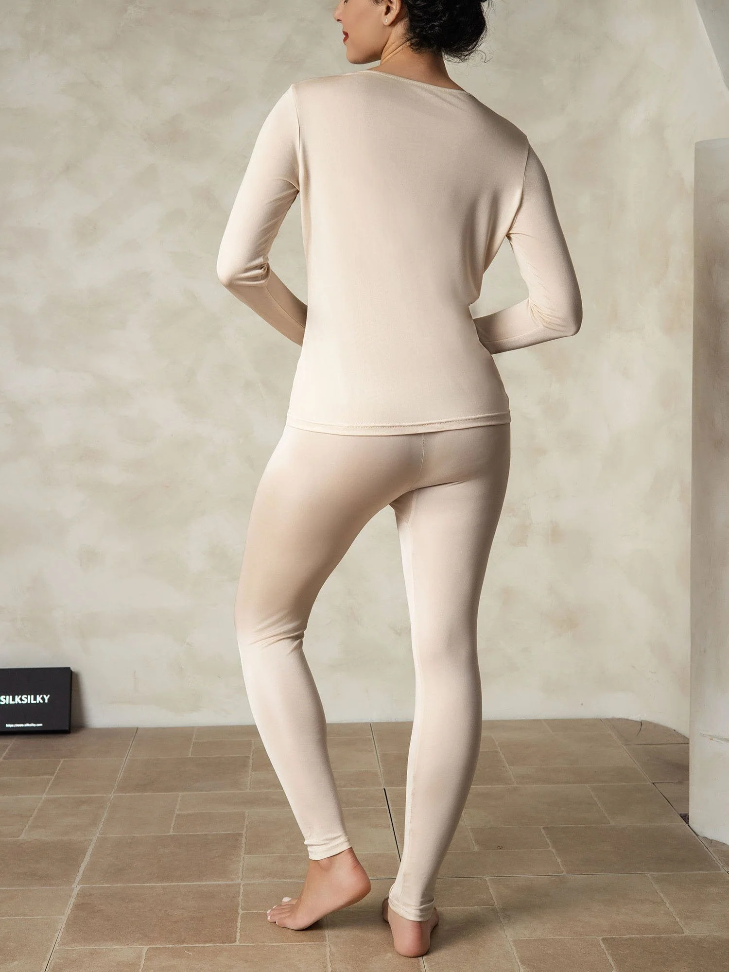 Women's Silk Jersey Long Sleeve Long Johns - Image 36