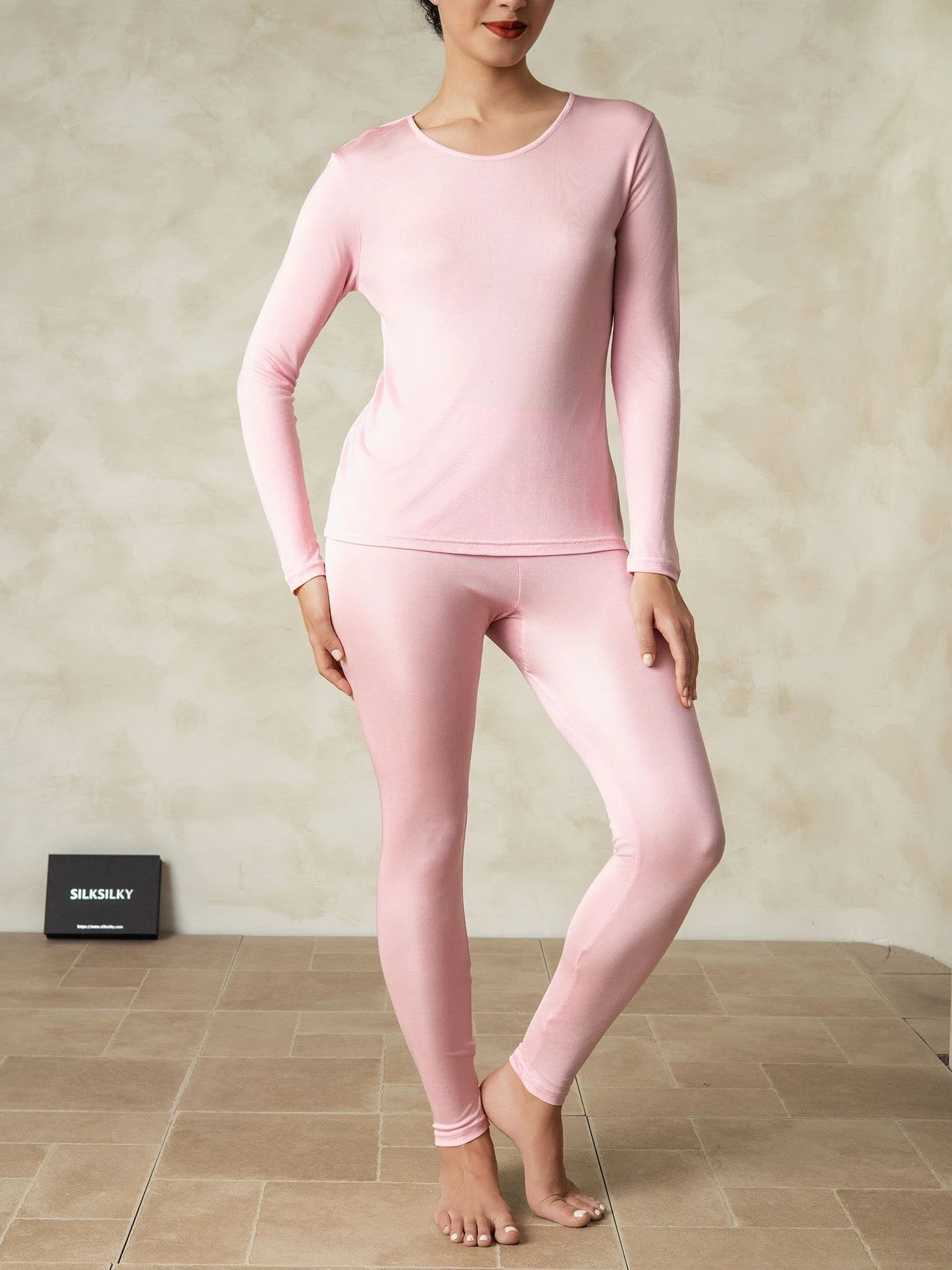 Women's Silk Jersey Long Sleeve Long Johns - Image 41