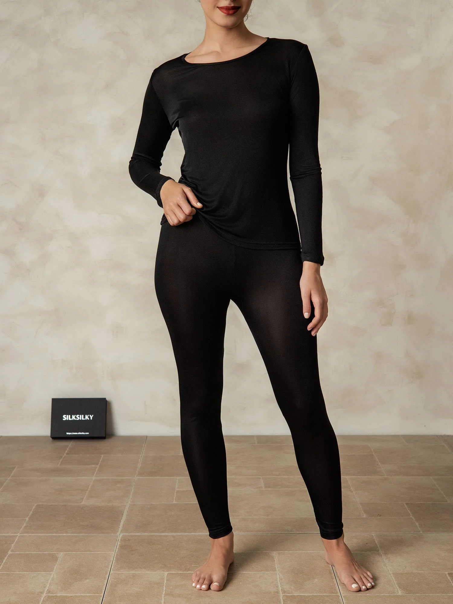Women's Silk Jersey Long Sleeve Long Johns - Image 7